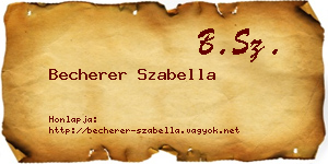 Becherer Szabella névjegykártya